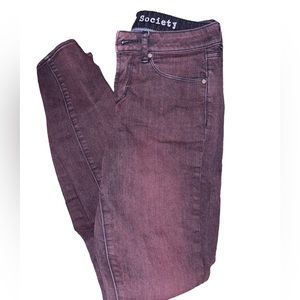 Articles of Society Maroon Skinny Jeans